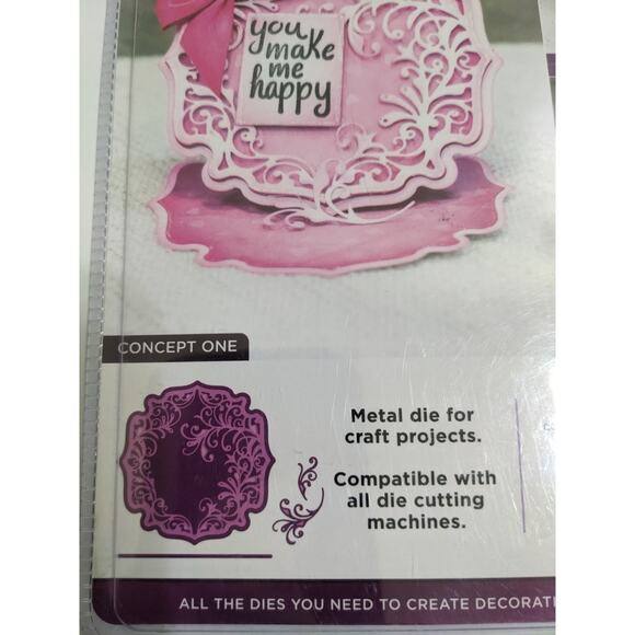 Swirl Easel 7pc Metal Die Set Die'Sire Crafter Companion Create a Card New Diy - Picture 2 of 6